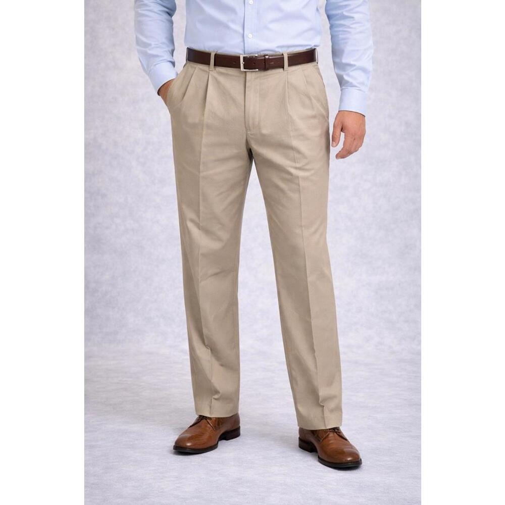 Polo Ralph Lauren Men’s Vintage Hammond Pants 36x30 Pleated Cotton Slacks‎